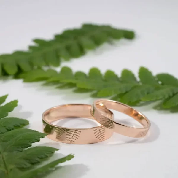 rose gold, wedding bands, handmade in wales, welsh,