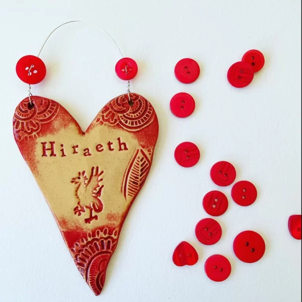hiraeth, ceramic art, heart, made in wales, welsh